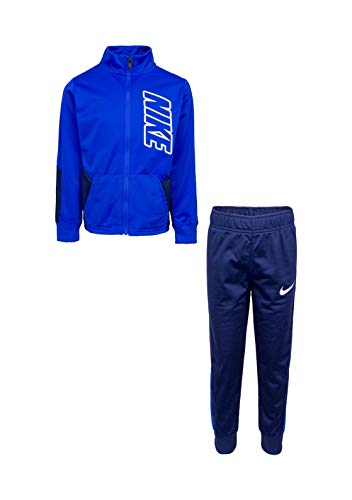 Nike Boy`s Therma Dri Fit 2 Piece Tracksuit (Midnight Navy(86E201-H69)/Blue, 2T)