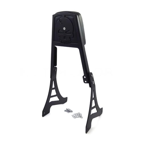 Dossier sissy bar tête de mort avec coussin confort pour Sportster 883 custom