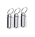 ZHjuju Petit Contenant à pilules,3 pcs Mini boîte à pilules en Aluminium avec Porte-clés Porte-Pilule étanche pour Le Camping en Plein air.