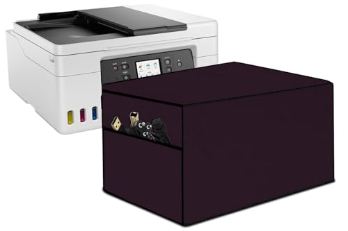 Image of The Furnishing Tree Polyester Waterproof & Dustproof Printer Cover - Compatible with Auto Duplex Laser Brother DCP-L2520D Printers, Heavy-Duty Maroon Polyester , Dimensions in DxWxH - ( 40x42x26 CM)