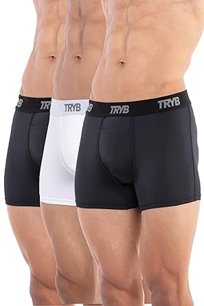 Image of TRYB Sports Underwear for Men | Stretchable Active Square Cut Trunks for Running & Gym Workout | Quick Dry, Breathable, Moisture Wicking & Anti Chafing | Sports Innerwear Boxers