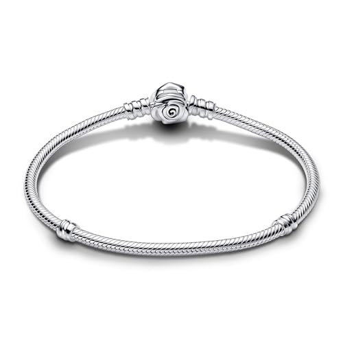 PANDORA Moments Linked Hearts Collier Necklace - Sterling Silver Necklace - Gift for Women - Includes Gift Box - 17.7"4