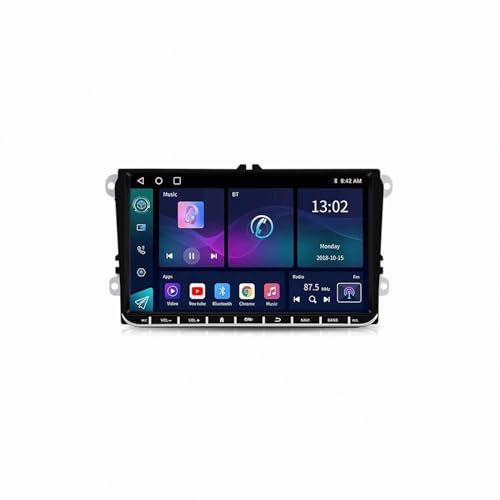 GPS Camping Car pour VW Tiguan Touran Golf avec Écran Tactile et Navigation Hors Ligne 4G+64G