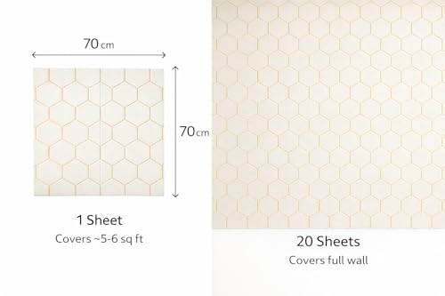 Image of Barebeauty 3D Wall Panel Wallpaper, Self Adhesive PE Foam Brick Sticker, Waterproof Wall Covering for Home Decor, 70 x 70 cm (Pack of 8, 42.16 Sq. Ft. Approx)