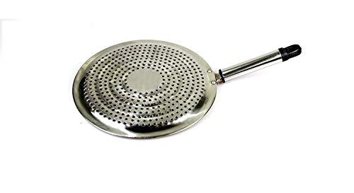Prishka Stainless Steel Jali Roti Roast Grill 20 cm Dia/Papad Roaster/Chapati Toast Grill/paneer tandoor net/brinjal/Barbeque