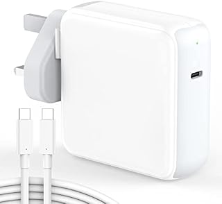 96W USB C Charger for MacBook Pro 16/15/14/13 inch 2021, 2020, 2019, 2018, New MacBook Air, iPad Pro 12.9/11 inch, Type C Fast Power Adapter, with 2M 5A USB C to USB C Charger Cable, LED 