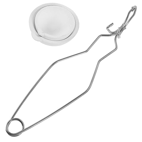 CIMAXIC Ceramic Crucible Set Melting Dish Crucible Gold Melting Cup Jewelry Tool Tong