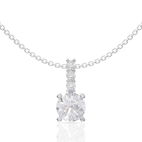 Image of 925 Sterling Silver Pendant Necklace for Women | Silver Locket with Chain | Daily Wear Jewellery | Minimalist Jewelry for Office & Casual Wear | Gift for Woman, Wife, Girlfriend, Mother, Sister | Anniversary, Birthday, Valentine's Day, Rakhi Gift