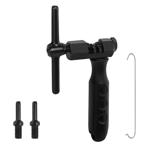 Gripiti Bike Chain Tool for 6/7/8/9/10/11/12 Speed Chain Universal Chain Link Breaker with 2 Replaceable Pin Bike Chain Splitter Cutter and Remover Tool for Road Mountain Bicycle (Black)