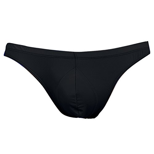 Men's Sexy Bulge Bikini Contoured Pouch Briefs Elastic Silky Ruched Back Underwear Swimwear2