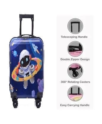 Image of Wise Guys Trolley Luggage Bag for Girls Kids Children Trolley Bag Lightweight Waterproof Suitcase Luggage Bag Compact 360 Wheel Cabin 18 Inch (Elephant)