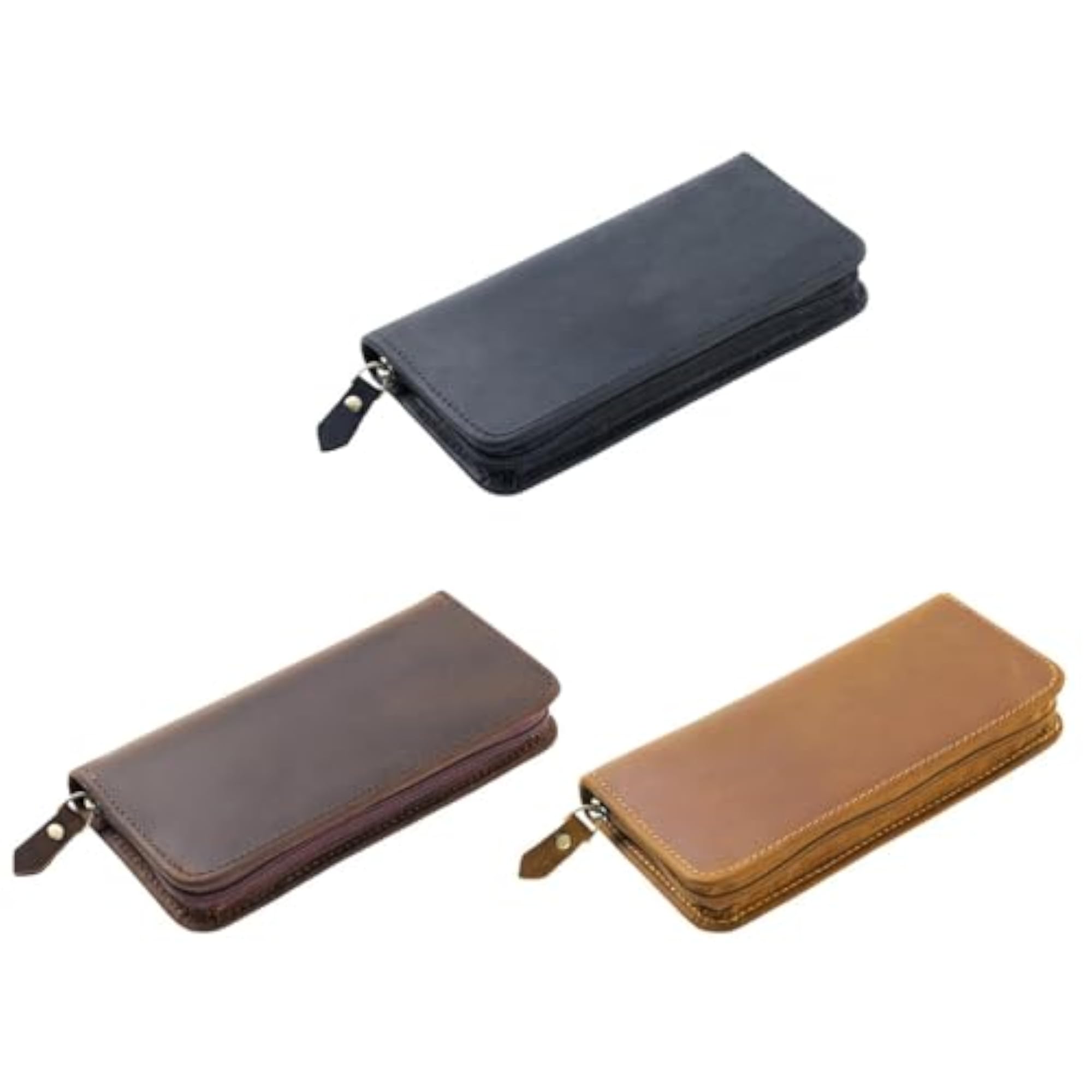 Vintage Leather Pen Case for Coupons and Cards
