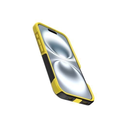 Image of OtterBox iPhone 16 (Only) - Commuter Series MagSafe Case - Night (Black & Yellow) - Built-in Magnets - Slim & Tough - Pocket-Friendly - with Port Protection