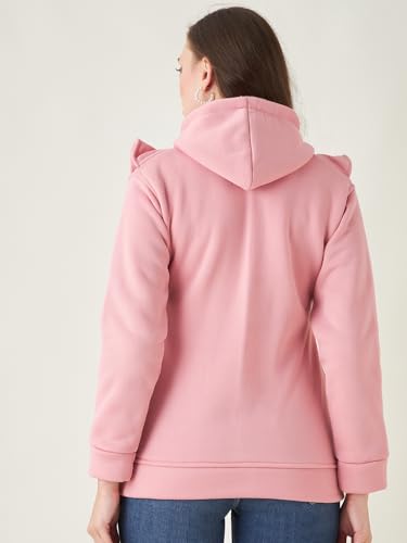Image of Pivl Women Solid Hooded Casual Jacket For Winter||Winterwear||