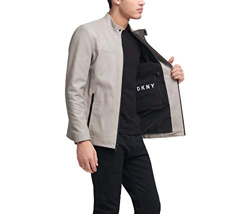 Image of DKNY Men's Modern Lamb Leather Racer Jacket