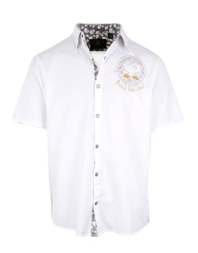 Rock Roll n Soul Men's Fashion ‘Time is Running Out II' Short Sleeve Button-Up Shirt 580SS2