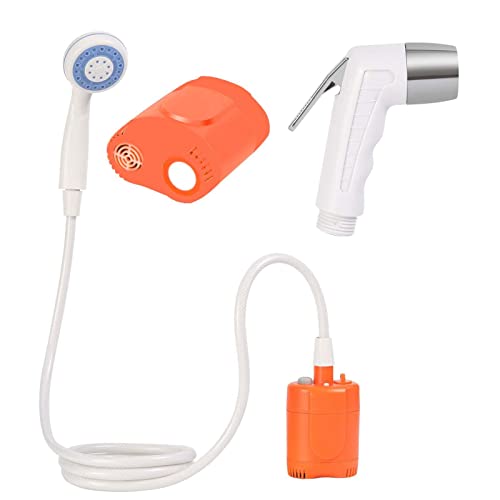 Littryee Ducha Portátil para Camping con Bomba Eléctrica Recargable, Manguera y Cable USB, Ducha para Viajes al Aire Libre miniatura 7
