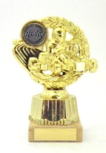 15,2 cm Go Karting Trophée sur base en marbre