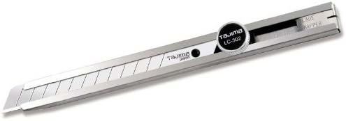 Tajima LC-302 Stainless Steel Precision Craft Dial Lock Snap-Blade Knife with 3 Endura 3/8" x 13-point Blades