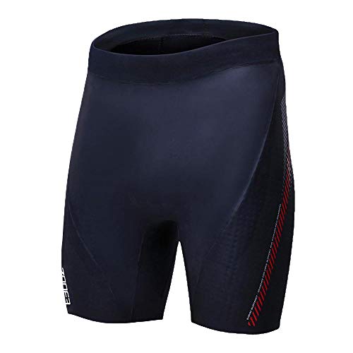 ZONE3 Neoprene Buoyancy Shorts 'Premium' Aerodome Elite 5/3mm (Black/Red, X-Large)