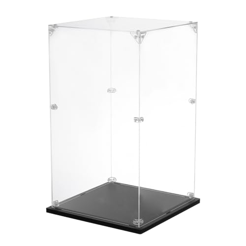 Image of Sourcing Map Acrylic Display Case, 8''x8''x14'' Clear Box Assemble Dustproof Storage Organizer for Collectibles Action Figures