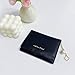Sunwel Fashion Elegant Small Wallet with Chain Decoration Cash Credit Card Holder ID Window for Women Girls (BLACK)