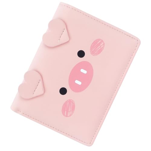 Image of Small Womens Wallet, Cute Bifold RFID Blocking Vegan Wallet for Teen Girls Ladies with Zipper Coin Pocket (Pig Pink)