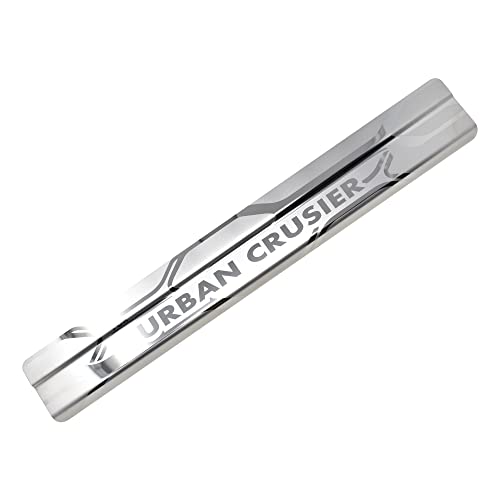 Image of GFX Car Door Sill Guard - Stainless Steel, Protects Painted Edges from Scuffs or Scratches Compatible with Urban Cruiser Set of 4Pcs (After-Market) Model - 2020 Onwards