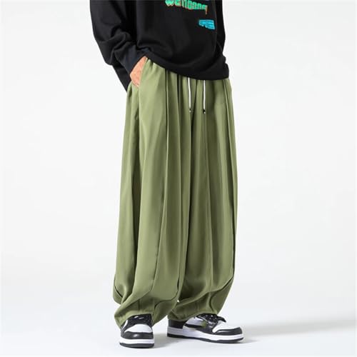 Men Wide Leg Loose Casual Harem Pants Soild Color Japanese Streetwear Joggers Cargo Pants3