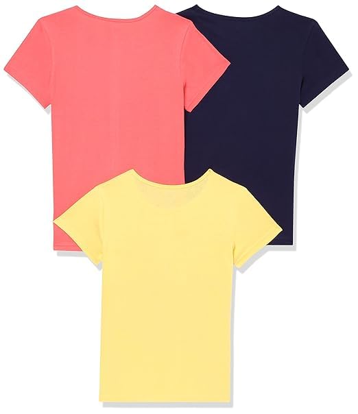 Image of Clotth Theory Girls Super Combed Cotton Regular Fit Round Neck Printed Short Sleeve Tshirt -Combo Pack of 3