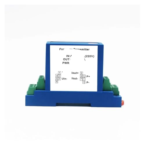 LBBCQVJK Frequency Transmitter Sensor 0-100KHZ to 4-20mA 0-10V 1 Input 1 Output DIN Rail Mount DC24V Power Supply(45-55 HZ,4-20MA_DC24V)