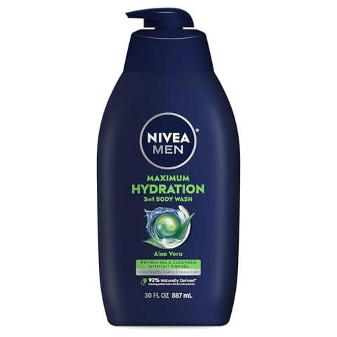 Nivea Men Maximum Hydration Body Wash, Aloe Vera, 30 Fl Oz Cover