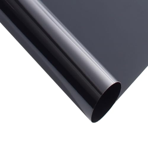 Black Reflective Window Film - Anti-Glare Privacy Film for Day & Night Use - Ideal for Balcony Bathroom Kitchen Bedroom Living Room - 80x500cm