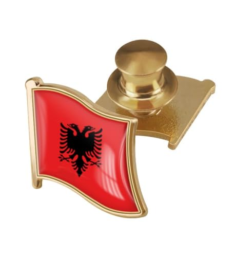 Image of vmcoatdu Country Flag Backs Locking Pin Keepers Locking Clasp Pin Badge International Travel Brooch Metal Alloy Souvenir Pin 0.75x0.7 Inch Small Pin