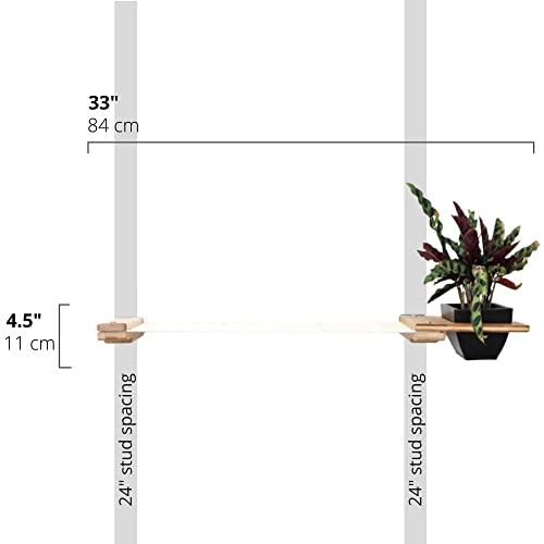 Planter Lounge Cat Hammock -33-Inch Natural Bamboo/Natural Canvas #TOP4