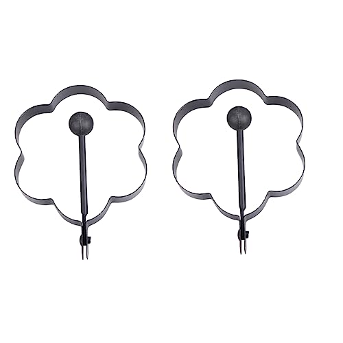 CIYODO Griddle Omelette Ring Handle 4pcs Frying Egg Rings Set Egg Shaper for Breakfast