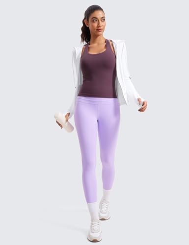 Image of CRZ YOGA Butterluxe Racerback Tank Waist Length | Yoga, Extremely Soft, Tight Fit, Scoop Neck, Sleeveless Tops for Women