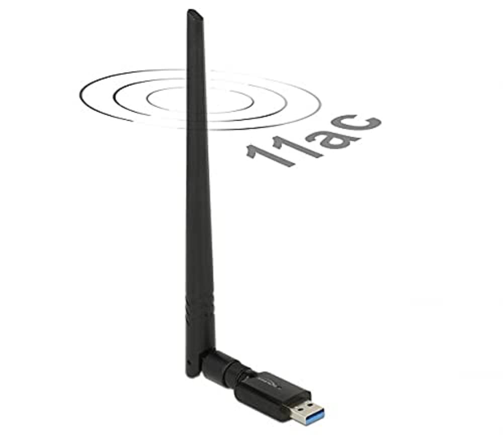 DELOCK ADAPTADOR WLAN AC/A/B/G/N DUALBAND USB 3.0 A 867 + 300 MBPS CON ANTENA EXTERNA