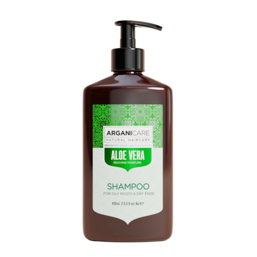 Arganicare | Aloe Vera Shampoo | Gentle Daily Cleanse | Hydrating & Reviving Care | All Hair Types | 400 ml