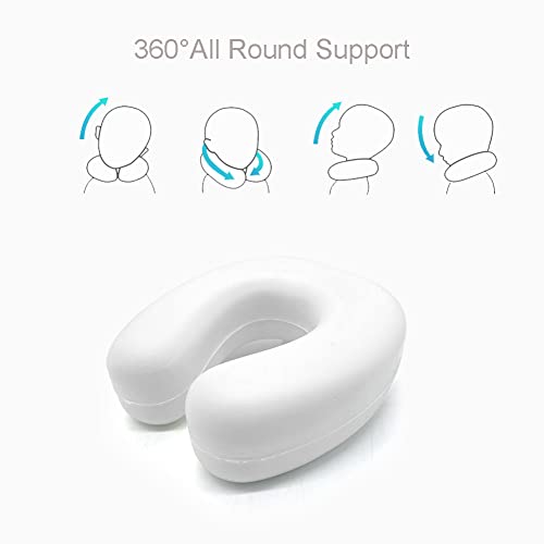 Gluck Plants Travel Pillow,Neck Pillow for Traveling U Shaped Memory Foam Grey Portable Headrest Sleep Airplane Travel Neck Pillow for Flight,Car & Home,Office