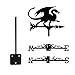Dragon Wind Weathervanes for Roofs Mount, Mini Weather Vain Vein with Creative Shapes & Metal Material for Sheds, Courtyard & Garden Fence Decoration Outdoor (Black, 1PC)