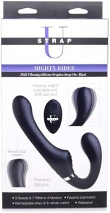 Mighty Rider Arnés vibrador sin tirantes - Negro