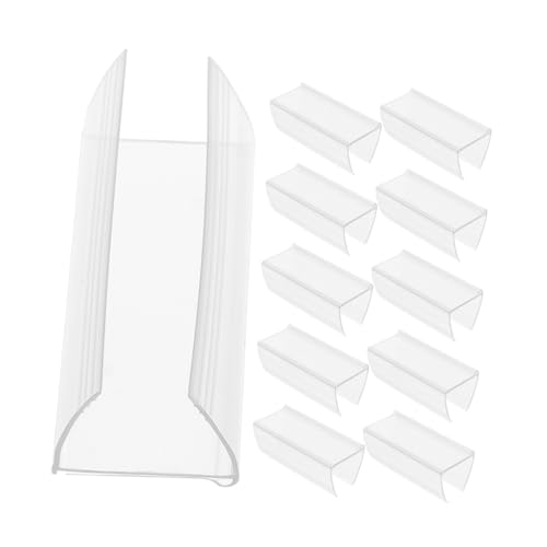 TOGEVAL 20 Soportes Portaetiquetas de Pvc para Etiquetas de Precio, Diseño Múltiple y Resistente, Ideales para Supermercados y Tiendas, Color Blanco para Estantes