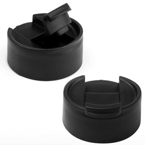 2Pcs Flip Lid for Hydro Flask 12 16 18 20 32 40 64 oz Wide Mouth Water Bottles,BPA Free Replacement Lid Cap with Button Lock for Hydroflask,Thermoflask,Iron Flask and More 2.28