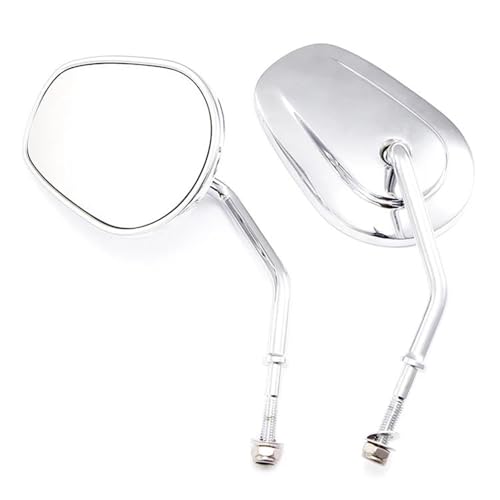Espejos retrovisores de Aluminio Negro Motocicleta para Harley Davidson XL1200L XL883 XL883L Sportster de 8 mm. Motorcycle Rearview Mirror(Plating)