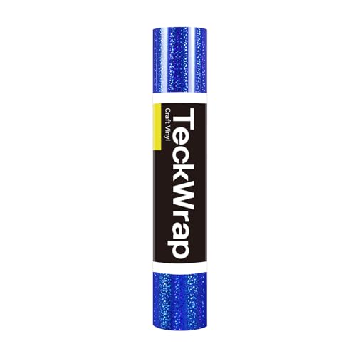 TECKWRAP Sparkle Blue Holographic Vinyl Permanent Metallic Chrome Vinyl 1ft x 5ft
