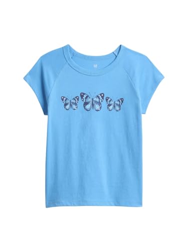 GAP Girls' Short Sleeve Raglan Graphic Tee