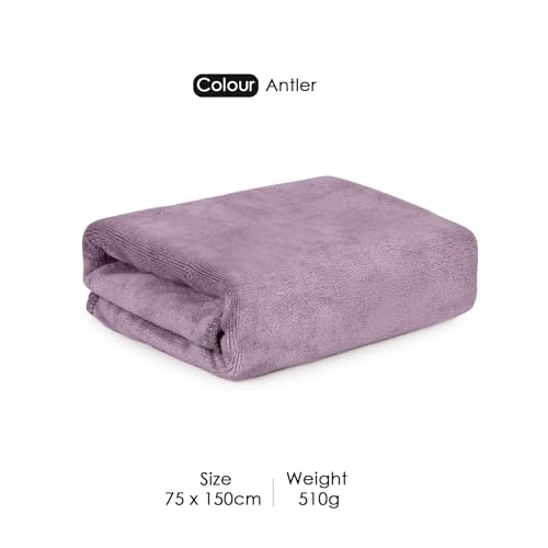 Image of HOUSSE Premium Microfiber Bath Towel - Extra Large 75x150cm Quick Dry Towels for Women Men & Kids | Super Soft Plush 550 GSM | Ultra Absorbent for Home Swimming Sports & Travel | (Antler)