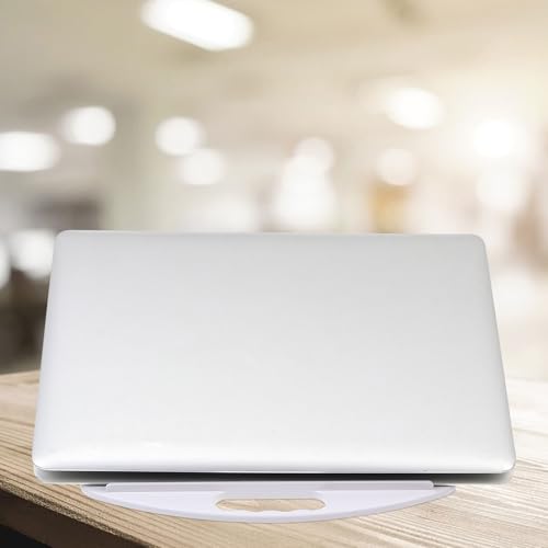 Base ajustable blanca para laptop con soporte giratorio para teléfono miniatura 7