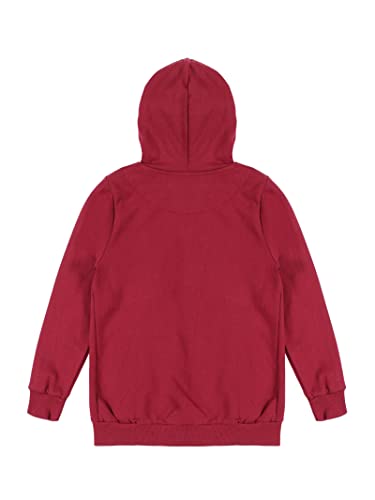 Image of Unisex Kids Solid Full Sleeve Zip Front Open Hooded Sweatshirt